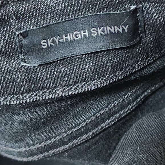 Talula x Agolde Black Wash Stretch Denim Sky High Skinny Jeans - Picture 8 of 9